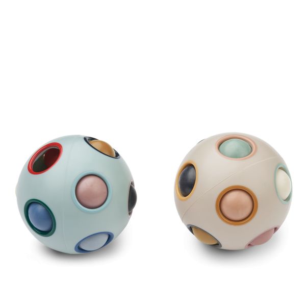 Lot de 2 balles puzzle Solene jouet éducatif Ice blue multi mix