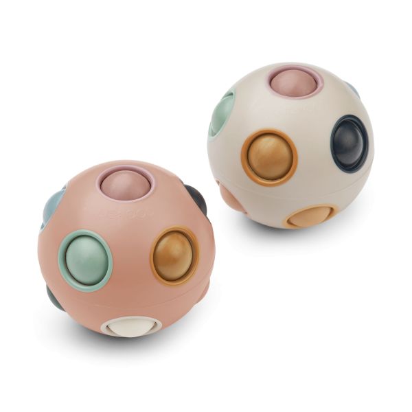 Lot de 2 balles puzzle Solene jouet éducatif Pale tuscany multi mix