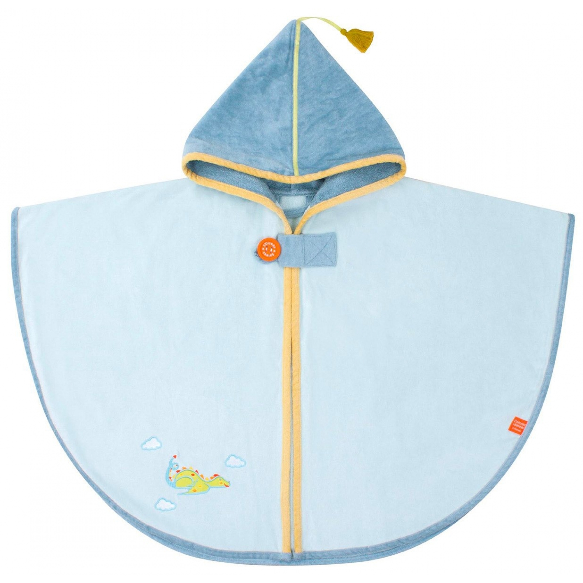 L Oiseau Bateau Cape De Bain Bebe Dragon Bleu Personnalisable Made In Bebe