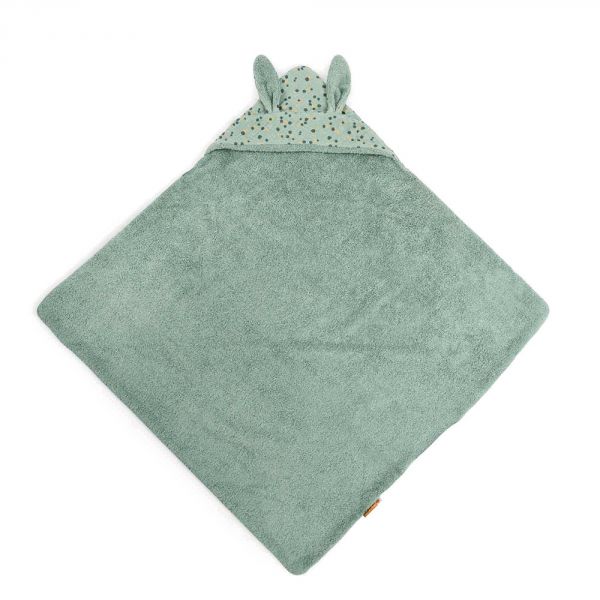 Cape de bain Trois petits lapins - Sauge
