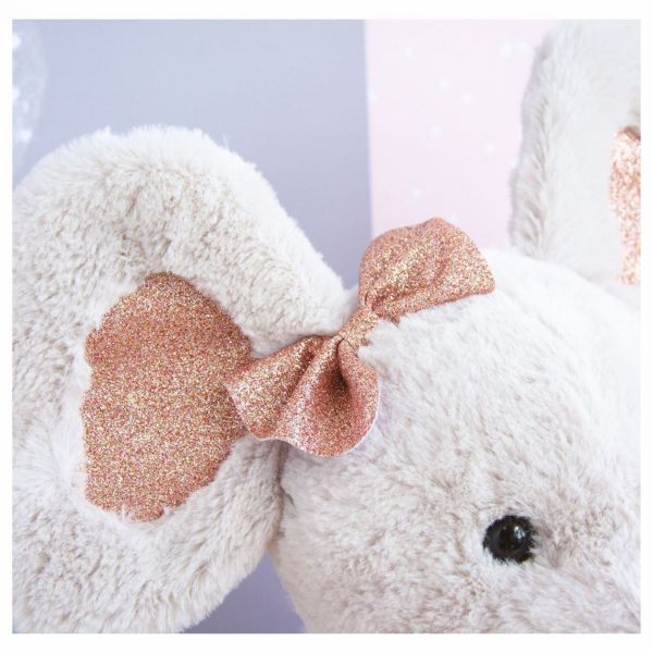 Peluche Souris rose 25 cm