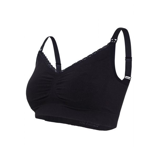 Soutien gorge allaitement coton bio noir taille L