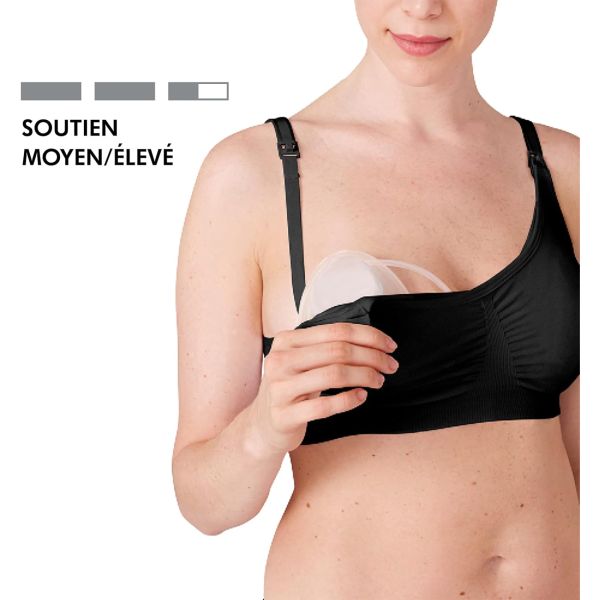 Soutien-gorge d'allaitement 3-en-1 S Noir