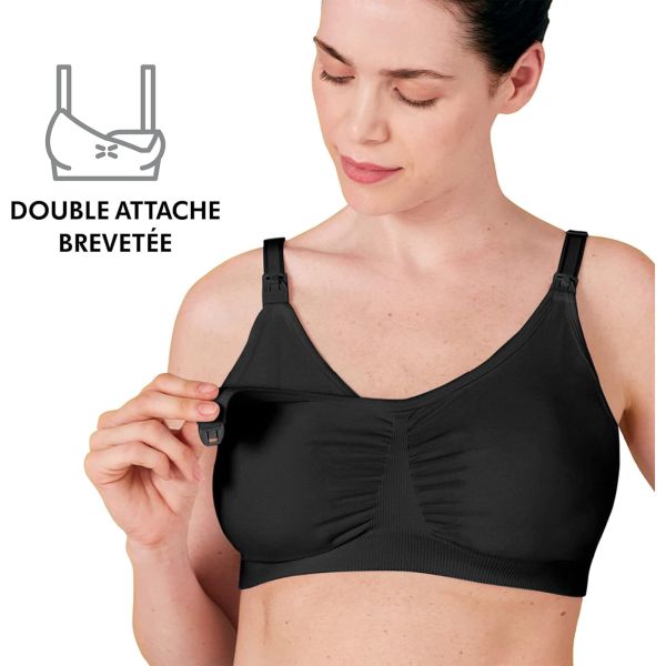 Soutien-gorge d'allaitement 3-en-1 S Noir