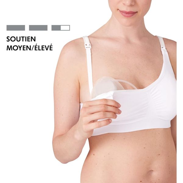 Soutien-gorge d'allaitement 3-en-1 XL Blanc