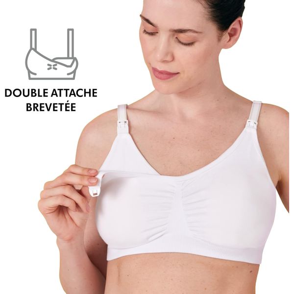 Soutien-gorge d'allaitement 3-en-1 XXL Blanc