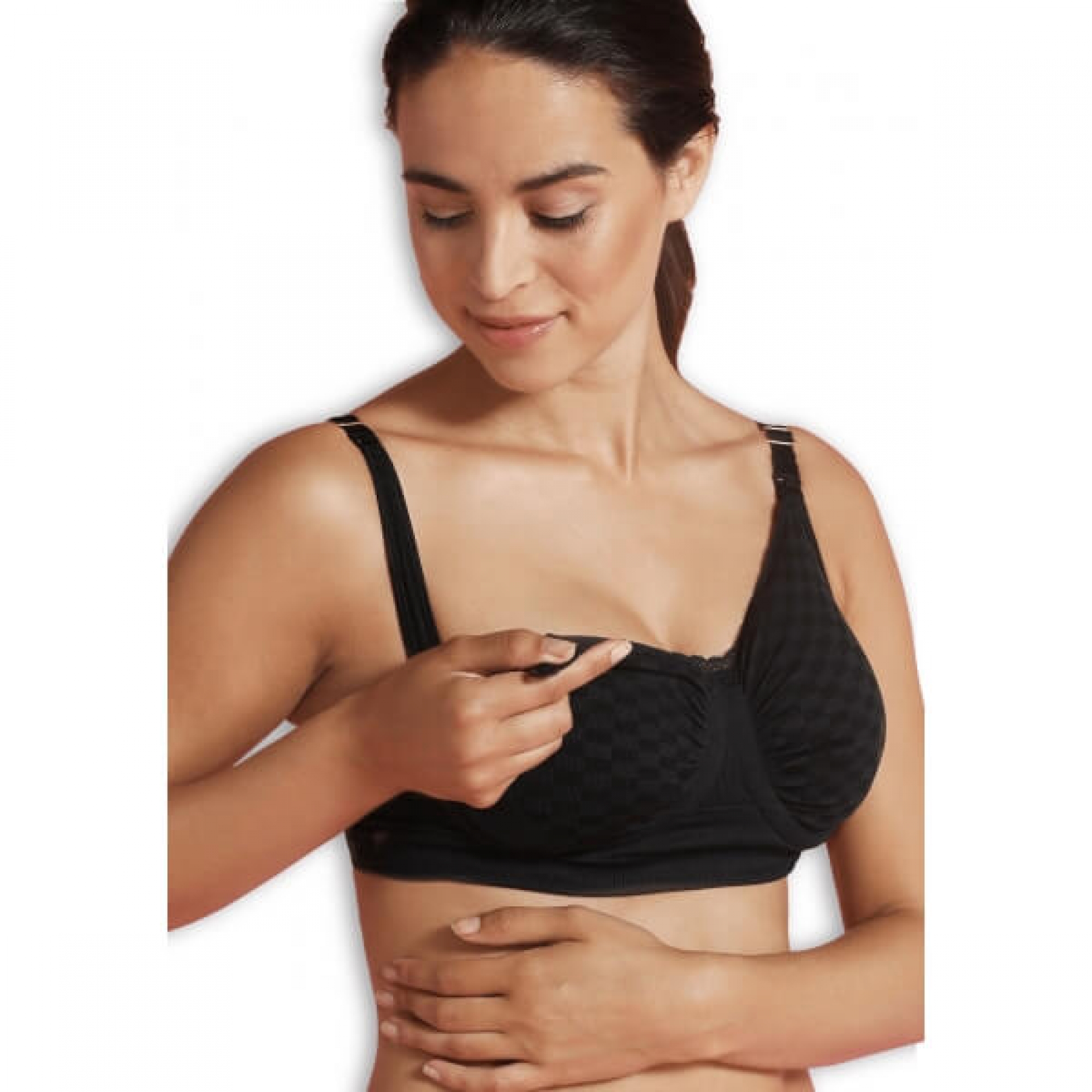 Soutien-gorge d'allaitement sans couture CARRIWELL Noir - Maman Naturelle