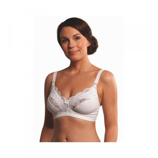 Soutien gorge allaitement dentelle blanc taille XXXL