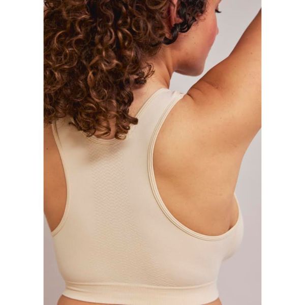 Soutien- gorge grossesse et allaitement rembourré sans couture beige XL