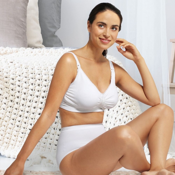 Soutien gorge allaitement rembourré Carri-gel blanc taille L