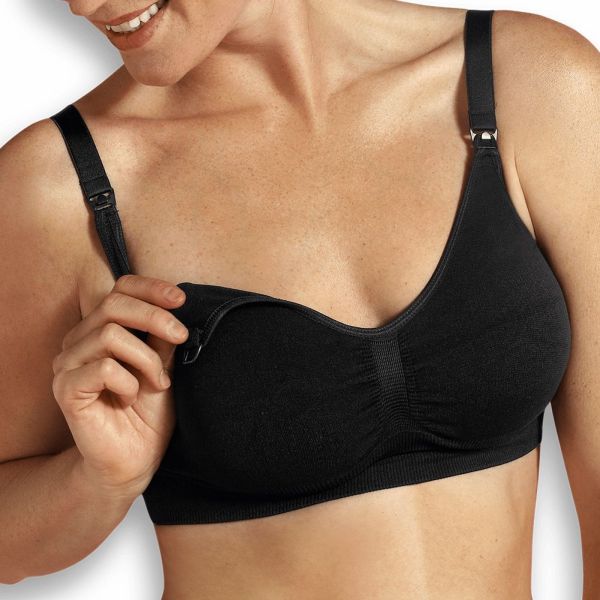 Soutien gorge allaitement sans armature noir taille L