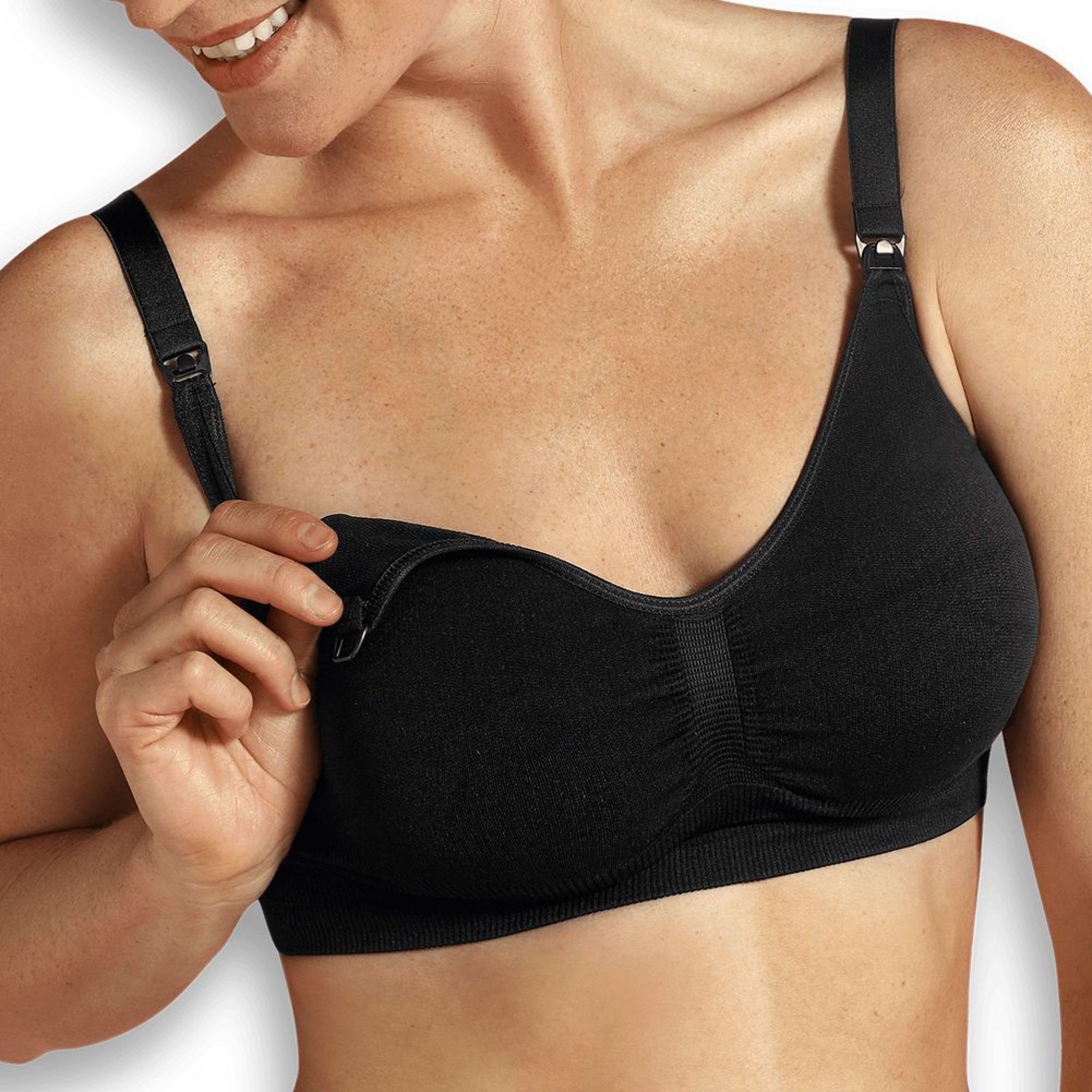 Soutien-gorge Allaitement Sans Armatures blanc, noir