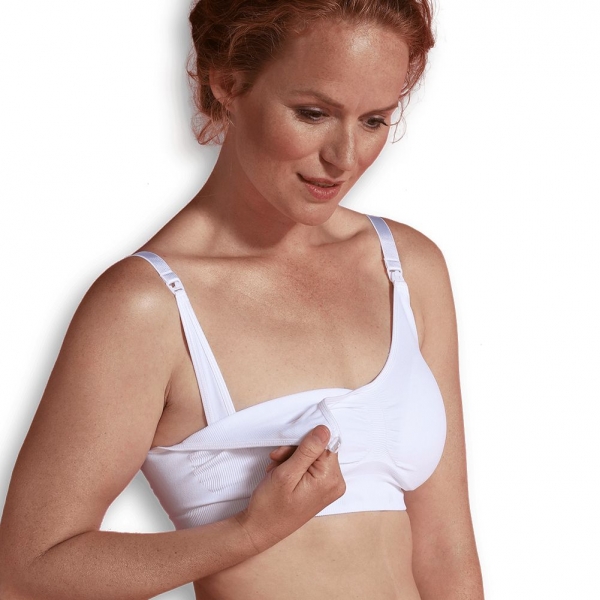 Soutien gorge allaitement sans armature blanc taille L