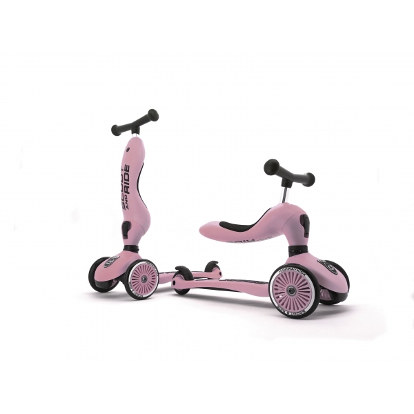 Porteur évolutif en trottinette Highwaykick 1 Rose