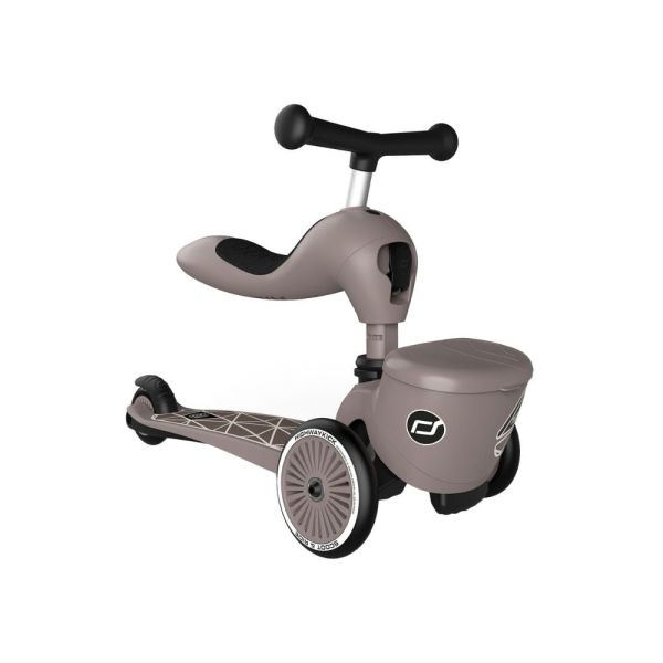 Porteur trottinette 2 en 1 avec coffre Highwaykick 1 Lifestyle Brown Lines