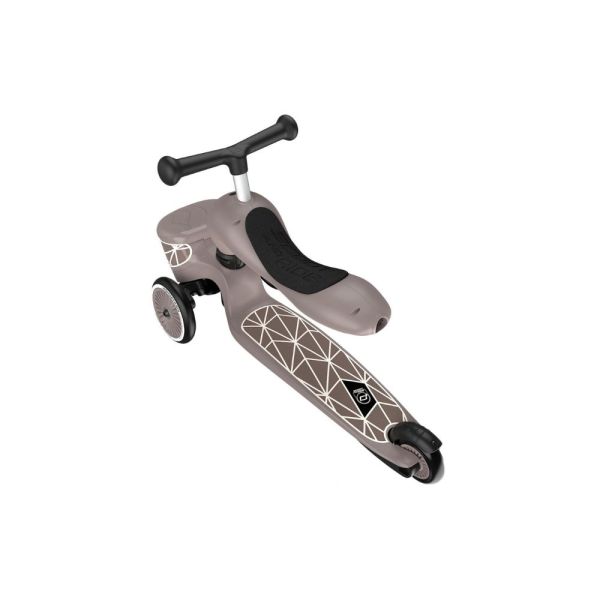 Porteur trottinette 2 en 1 avec coffre Highwaykick 1 Lifestyle Brown Lines