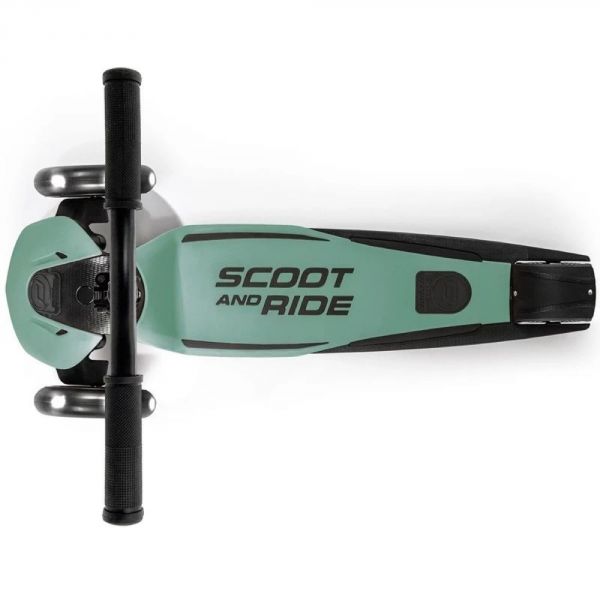 Trottinette 3 roues lumineuses 5 LED Highwaykick 3 vert forêt