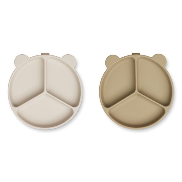 Lot de 2 assiettes compartimentées Stacy Sandy Oat