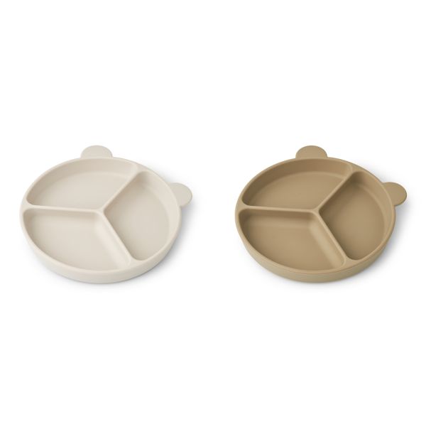 Lot de 2 assiettes compartimentées Stacy Sandy Oat