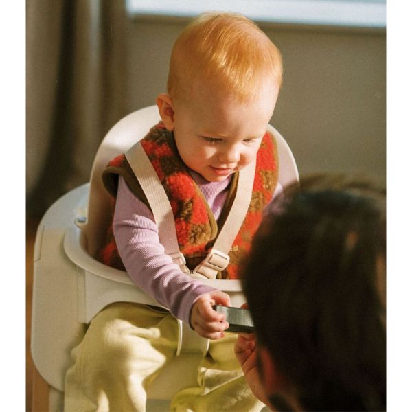 Chaise haute Steps complète avec baby set et plateau Noir / Warm Brown