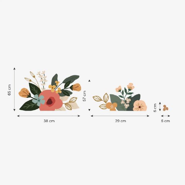 Planche de grands stickers Fleurs