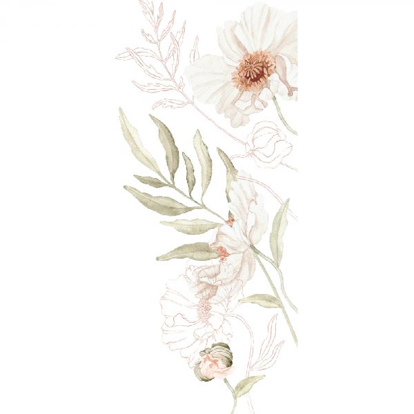 Planche de grands stickers Poppy Flower