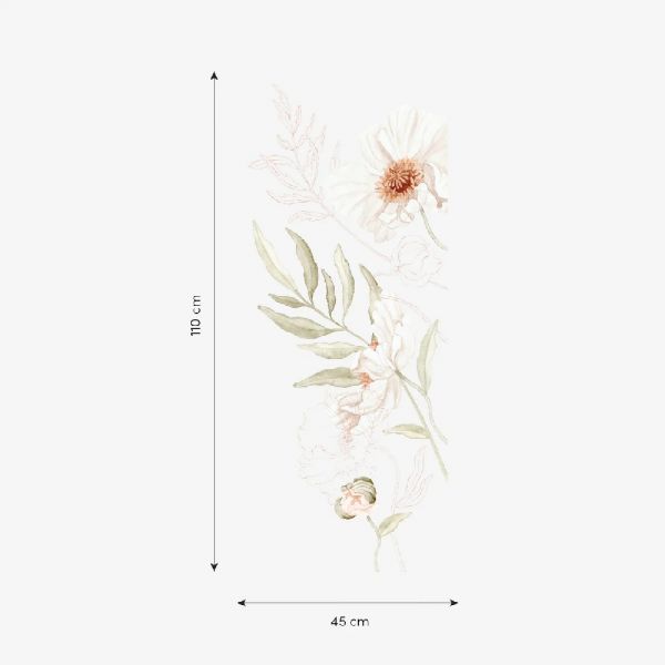 Planche de grands stickers Poppy Flower