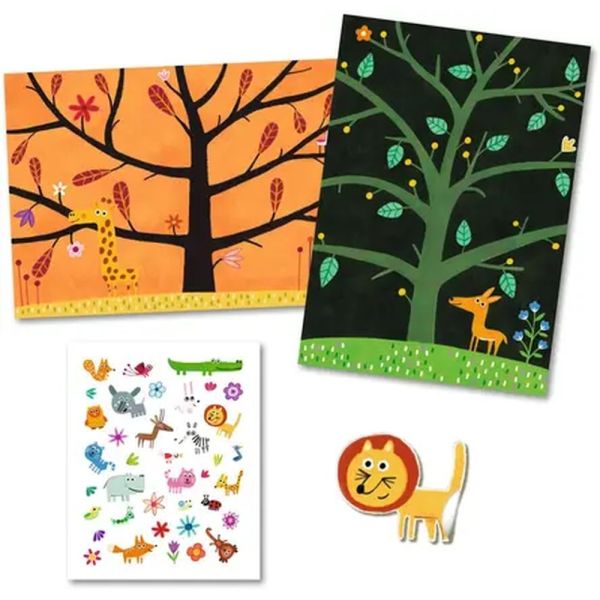 Pochette de stickers repositionnables avec décors Chat-Perché !