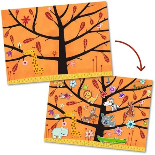 Pochette de stickers repositionnables avec décors Chat-Perché !