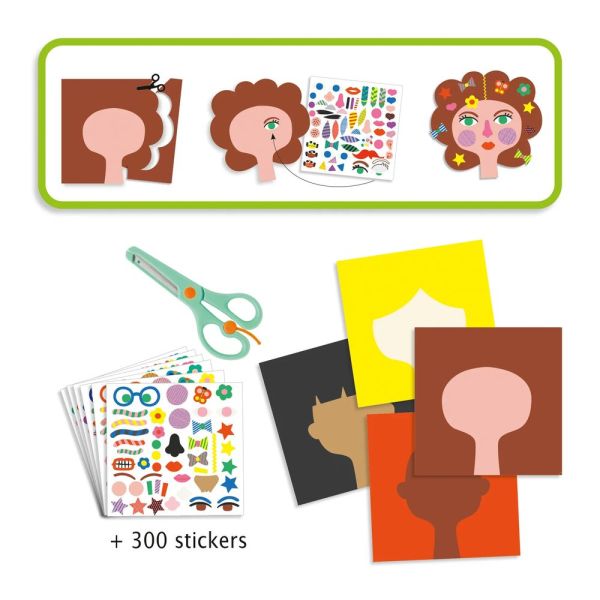 Gommettes et stickers Créer des cheveux Coiffeur