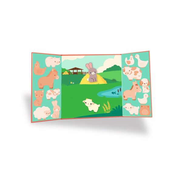 Stickers repositionnables avec décors Les animaux de la ferme
