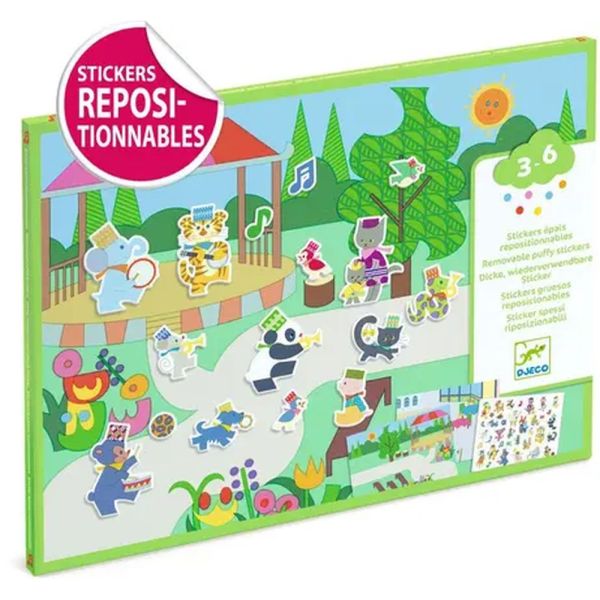 Pochette de stickers repositionnables avec décors Fanfare