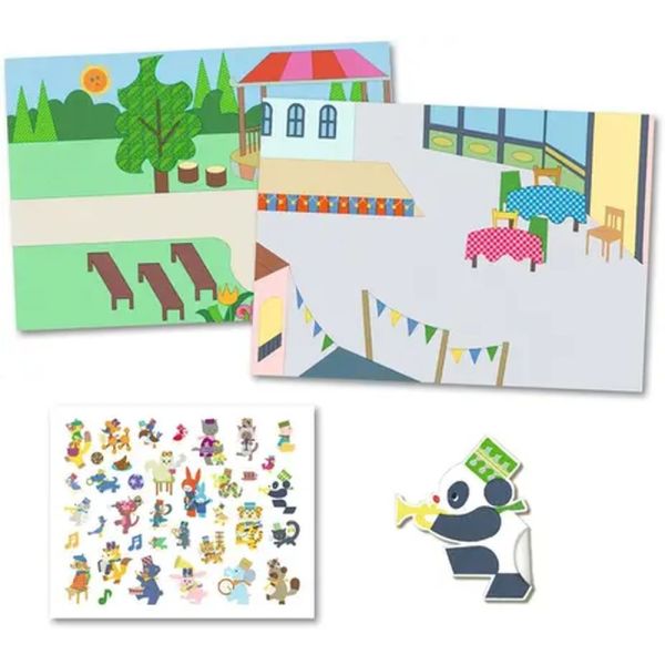 Pochette de stickers repositionnables avec décors Fanfare