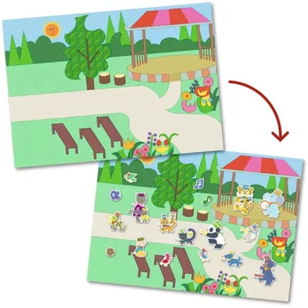 Pochette de stickers repositionnables avec décors Fanfare