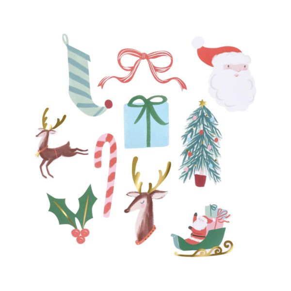 Lot de 25 stickers de Noël