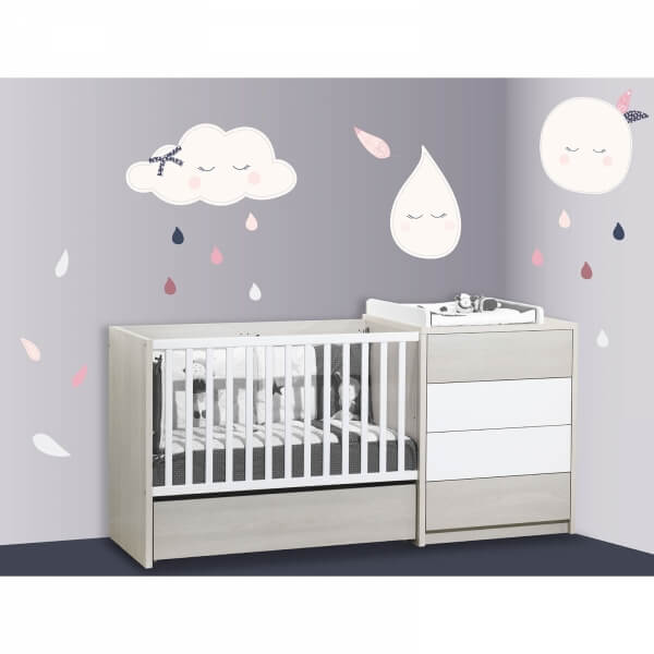 Stickers muraux Nuage Miss Fleur de Lune