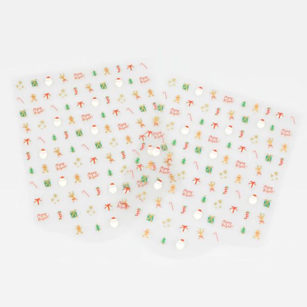 Lot de 200 stickers ongles de Noël