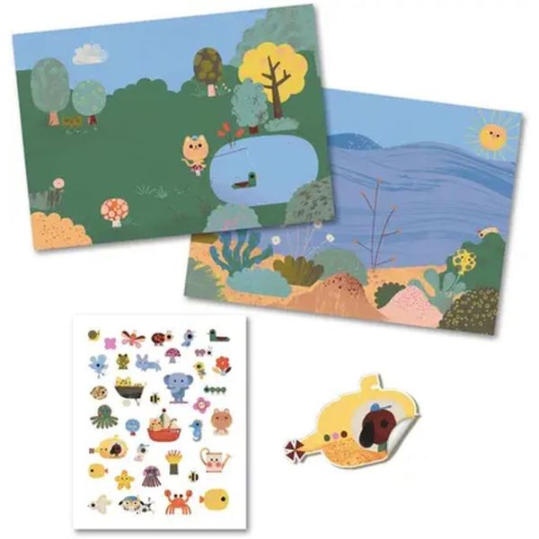 Pochette de stickers repositionnables avec décors Summertime