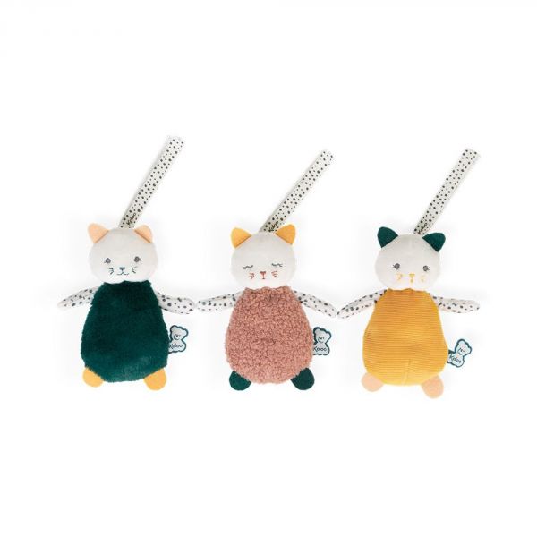 Set de 3 doudous sensoriels Chat