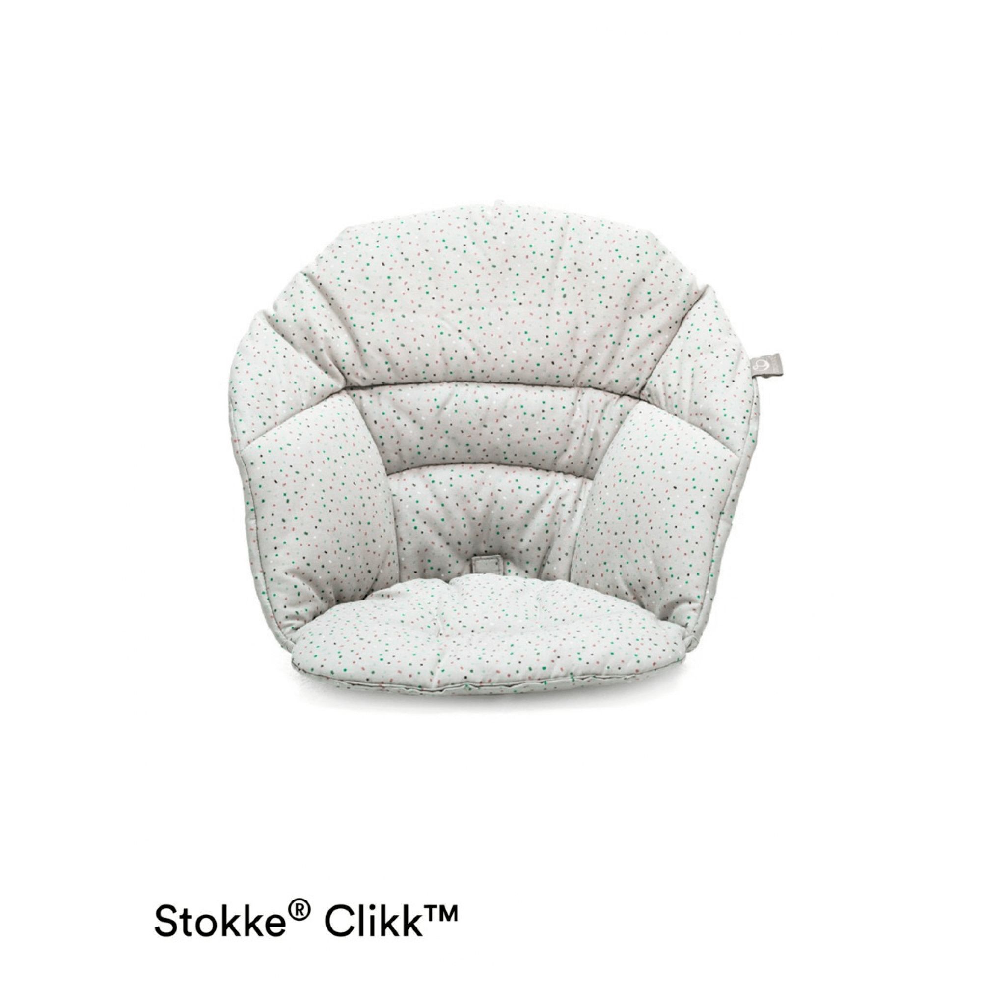 Coussin chaise haute Clikk Grey Sprinkles - Made in Bébé