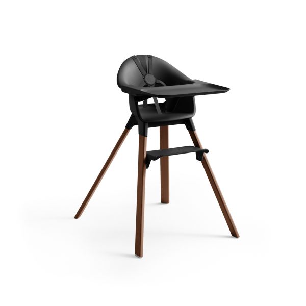 Chaise haute Clikk Black / Warm brown