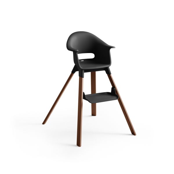 Chaise haute Clikk Black / Warm brown