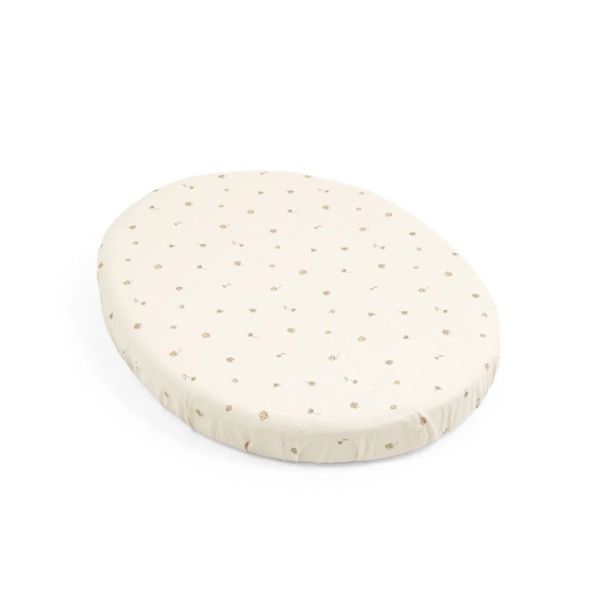 Drap housse Mini Sleepi V3 Flower ecru
