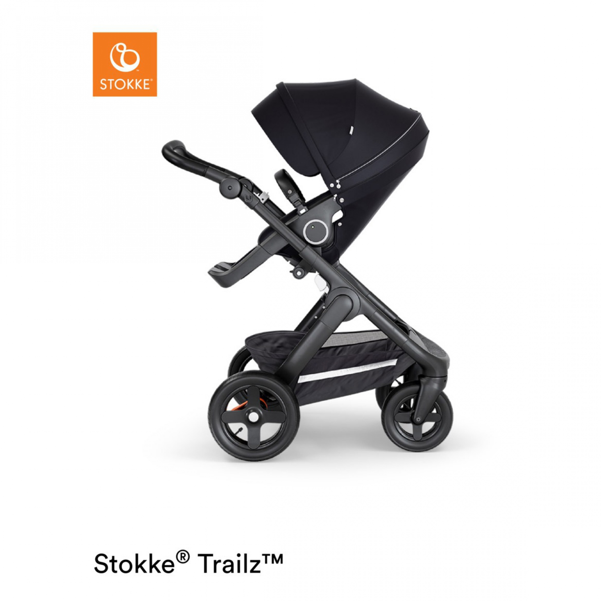 Stokke Poussette tout terrain Trailz noire guidon noir