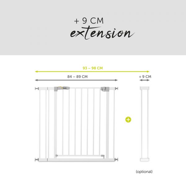 Barrière + Extension de barrière de sécurité Stop N Safe 2 9 cm white