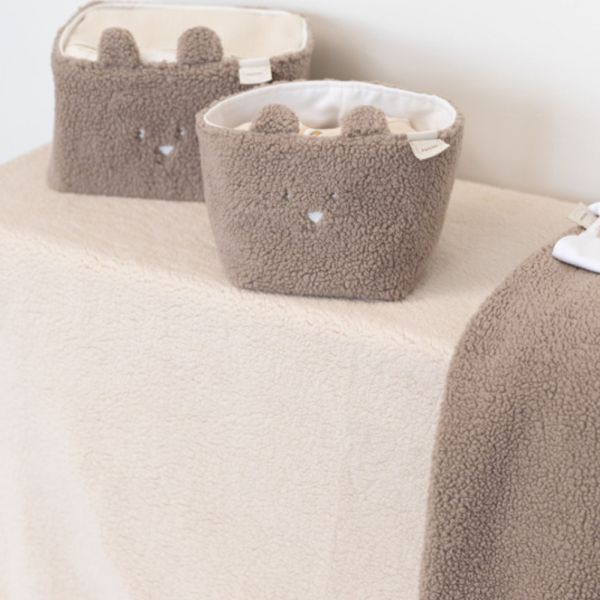 Lot de 2 paniers de rangement Bear Chocolate