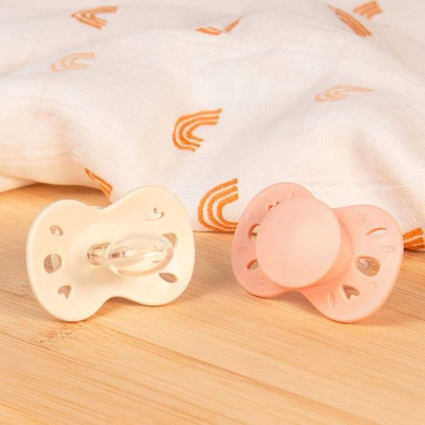 Lot de 2 sucettes anatomiques 18 mois+ Essentielle Rose et beige