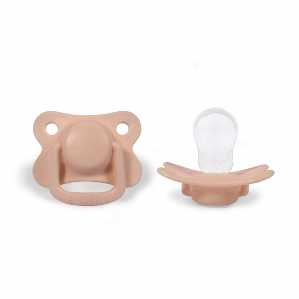 Lot de 2 sucettes anatomique en silicone 6m+ - Peach