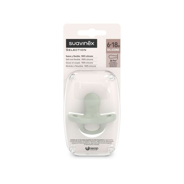 Sucette réversible silicone SX Pro Colour Essence Vert 6-18 mois