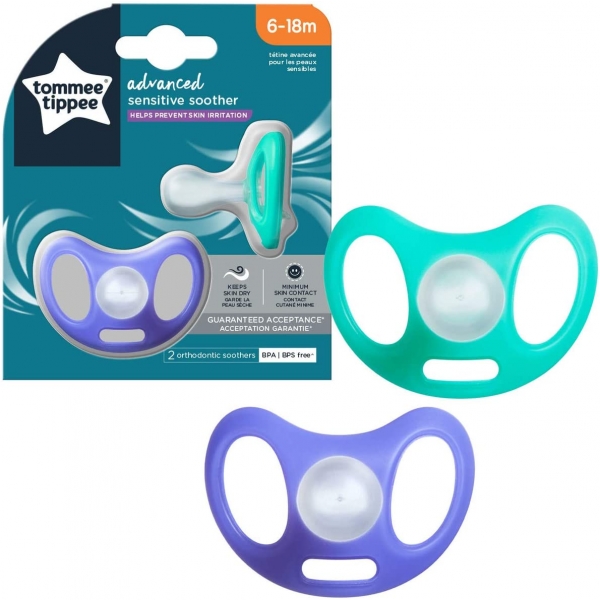 Lot de 2 sucettes Closer to Nature Sensitive 6-18 mois